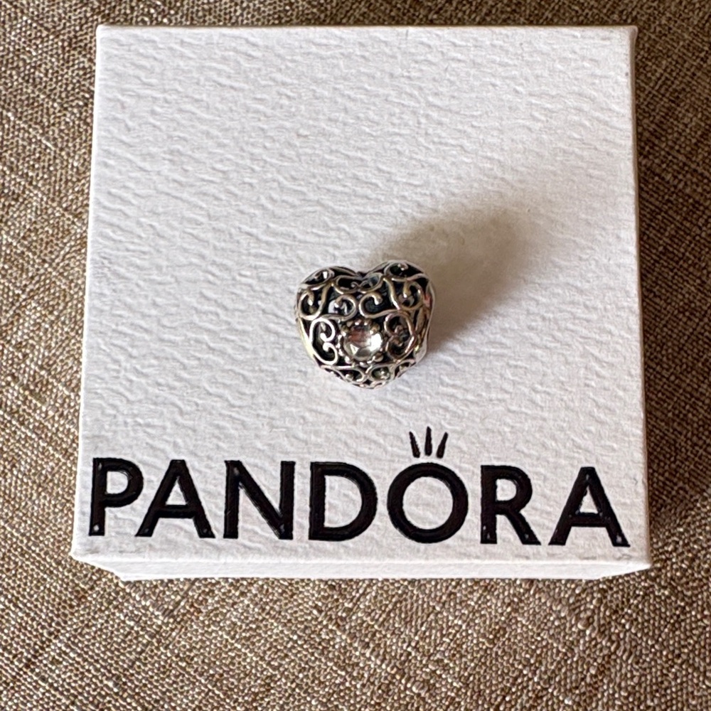 Pandora Intricate Silver Heart Charm